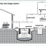 China PUXIN Low Cost Hydraulic Pressure Household Biogas Anaerobic Digester Design for Solid Organic Material Treatment thumbnail-3