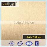 300 Series Satin /no.4 Brush Finish Ti-brass Color Stainless Steel Decorative Sheet for Elevator Parts thumbnail-1