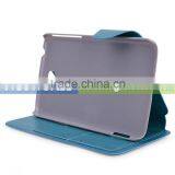 Glossy Leather Tablet Slim Fit Folio Leather Case (Blue) With Stand For Samsung Galaxy Tab 3/P3200