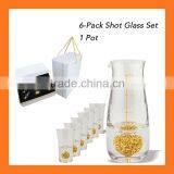 24 Carat Gold Leaf 0.85 oz Cup With 7.6 oz Pot Shot Glass Measuring Cup With Spout thumbnail-2