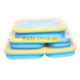 High Quality 2 Layer Silicone Food Container Lunch Box Dinner Plate Sets thumbnail-5