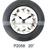 Large Promotional Plastic Bird Sounds Wall Clock thumbnail-3