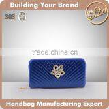 4534 Navy Blue Ladies PU Leather Purse Classic Wallets for Girl