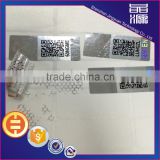 Manufacture top quality Custom die cutting shape adhesive anti-counterfeit qr code hologram sticker