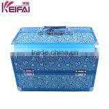 Buy Wholesale Direct From China Double Open Blue Aluminum Beauty Case With 4 Trays thumbnail-5