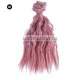 Short Pink Wavy Hair Extension Hairpiece for Dolls thumbnail-6