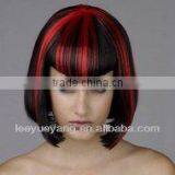 2014 Hot Sale Short Black and Red Cosplay Wig thumbnail-1