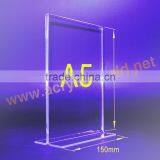 Acrylic Freestanding Menu Poster Displays Acrylic Sign Holder Acrylic Display Show Card Menu Holders thumbnail-4