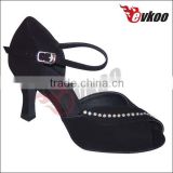 colors 7 all colors customized diamond sexy peep-toe dance shoes with satin/nubuck/pu material upper