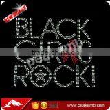 Wholesale Black Girls Rock Breast Cancer Heat Transfer Rhinestone Transfer Motif for Clothing thumbnail-1