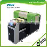 2016 Hot Selling WER a2 Size Dual Heads uv Inkjet Printer for Glass Printing