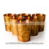 Cylinder Shape Straight Moscow Mule Copper Mug With Shiny Polish