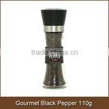 Gourmet Black Peppercorn 110g | Adjustable Recyclable Refillable Grinder
