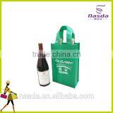 Dark Green Nonwoven Wine Bag, Ice Bag for 2 Bottle Wine,insulated Non-woven Wine Bag With Handle thumbnail-1