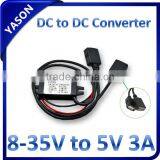Dual USB DC-DC Buck Converter DC 12V(8-35V) to DC5V 3A 15W