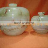 PAKISTAN FACTORY MADE ONYX CANDY JARS POTS HANDICRAFTS thumbnail-6
