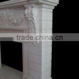 Cheap White Marble Electric Fireplace Mantel thumbnail-3