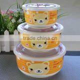 Ideal Promotional Gift Printing,4"5"6"Ceramic Mixing Bowl,3pcs Melamine Container Set thumbnail-4