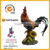 21 Inch Garden Decoration Lifelike Resin Standing Animal Sculpture Rooster thumbnail-1
