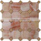 High Quality Pink Onyx Mosaic Tile For Bathroom/Flooring/Wall Etc & Mosaic Tiles On Sale With Low Price thumbnail-1