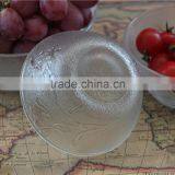 Leaves Frosted Effect Glass Bowl for Centerpieces thumbnail-3