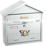 FQ-102 Modern Outdoor Cast Iron Mailbox Metal Steel Mailbox Iron Letterbox With 3 Colors Can Stand on Ground thumbnail-3