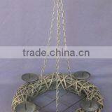 Hanging Willow Wreath Candle Holder. thumbnail-1