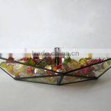 Stained Glass Ship Home Decor Vase Origami Boat Glass 3D Sculpture Terrarium thumbnail-1