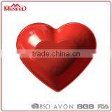 LFGB Certificate Valentine's Day Used Candy Serving Solid Red Deep Hard Plastic Bowl thumbnail-1