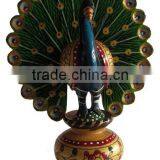 Wooden Hand Carved Peacock House Decoration thumbnail-1