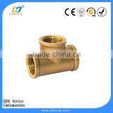 Brass t connector pipe fitting