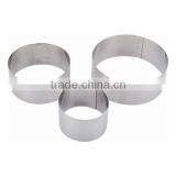 BC-0032 3-Piece Stainless Steel Round Cookie Cutter thumbnail-1