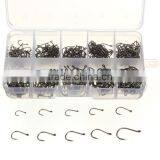 Amazon Hot Cheap 500pcs 10 Size Assorted Sharpened Fishing Hooks Lure Baits With Fish Tackle Box thumbnail-3