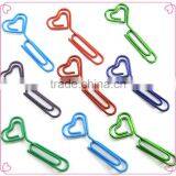 Assorted Colors Heart Shape Long Metal Wire Paper Clips