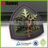 Sew-on Fabric Eco-friendly Pvc Logo Silicone Labels With Metal