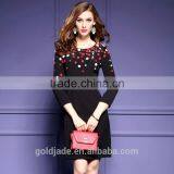 New Design Beautiful Lady One-piece Dress New Fashion Dress 2017 Design thumbnail-3