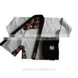 Custom Embroidery Patches Bjj gi 100% Cotton Pearl Weave Fabric With Embroidery and Woven Patches Jiu Jitsu Kimono Custom Gi's thumbnail-2