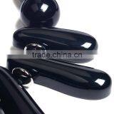 Europe and the United States Big Amber Resin Stone Pendant Woven Necklace thumbnail-6