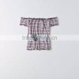 MGOO Wholesale Wrapped Chest Women Tunic Tops Stripe Printing Hot Girls Sexy Tank Top thumbnail-3