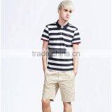 Short Sleeve Stripe Latest Polo Shirt Designs for Men thumbnail-1