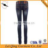 Fashion Newest Hot Sale Blue Denim Slim Fit Ladies Jeans Top Design thumbnail-3