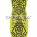 2014 Sexy Jungle Print Stretch Knit Lady's Dress thumbnail-1