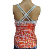 Custom Made Yoga Tops O Neck Printed Comfortable Ladies Yoga Top thumbnail-3