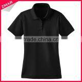 Bulk Slim Fit Plain Design Custom Women High Quality Cotton Pique Polo Shirt thumbnail-1