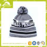 Custom Print Wooly Hat With Bobble,winter Pom Poms Decorate Beanie Hat thumbnail-2
