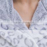 Women Hooded Fleece Casual Bathrobe Sleepwear thumbnail-3