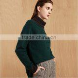 Women Green Color Turtleneck Sweater 2017 Fashion Style Lady Pullover Sweater thumbnail-1