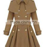 100% Machine Washable Wool Fabrics,woven Wool Fabric for Winter Overcoat,fashion Overcoat Design for Women thumbnail-1