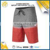 Modern 4 Way Stretch Printed Contrast Color Mens Custom Board Shorts thumbnail-1