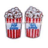 Polyester Appliques DIY Scrapbooking Craft Popcorn White & Red 50mm x 28mm thumbnail-3